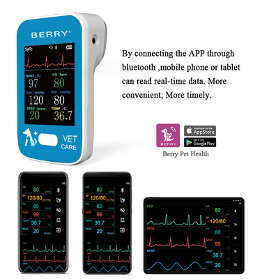 PR ECG TEMP SpO2 NIBP High Quality  6 parameters veterinary vital signs monitor animal use monitoring machine